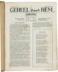 Entirely for Him, vol. 01, no. 01 (1945 September 15)