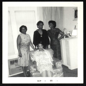 Dean Lashley and 3 unidentified women, 1965