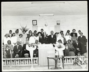 Group of people at Leona Gee's memorial