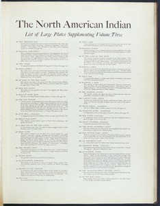 The North American Indian, vol. 3 supplement