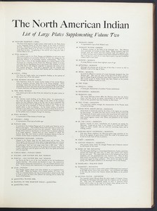 The North American Indian, vol. 2 supplement