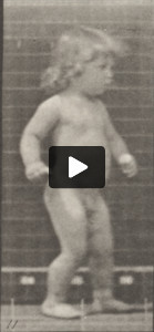 Nude child walking