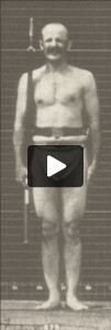 Man in pelvis cloth positioning bayonet