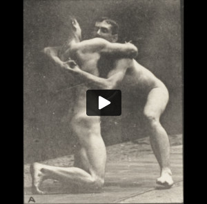 Nude men wrestling