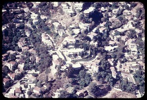 Aerial photograph of a Hollywood Hills neighborhood, Calif., ca. 1973