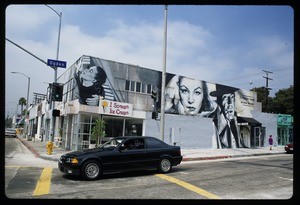 Monochrome portraits of Elizabeth Taylor and other movie stars, West Hollywood, 1994