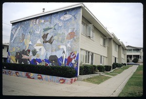 Murals of Estrada Courts. Underwater scene, Los Angeles