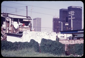 Twin skyscrapers, downtown Los Angeles, ca. 1973