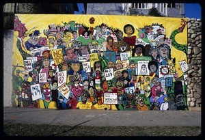 Commemoration to the 120,000 people who marched against Proposition 187, Highland Park, Los Angeles, 1995