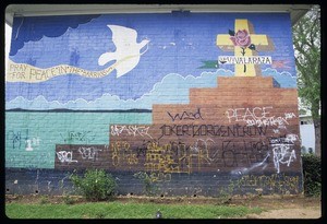 The murals of Ramona Gardens. Pray for peace in the barrios, Los Angeles