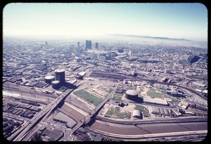 Aerial photograph of downtown Los Angeles, ca. 1973