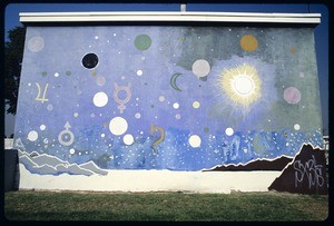 The murals of Estrada Courts. Outer space, Los Angeles, 1977