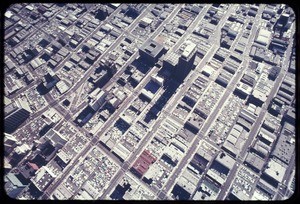 Aerial photograph of downtown Los Angeles, ca. 1973