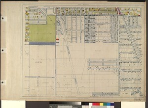 WPA Land use survey map for the City of Los Angeles, book 8 (Downtown Los Angeles and Hyde Park to Watts District), sheet 34