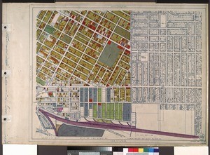 WPA Land use survey map for the City of Los Angeles, book 8 (Downtown Los Angeles and Hyde Park to Watts District), sheet 7