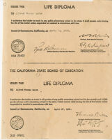 California State Board of Education Life Diploma (copy)