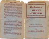 Book Jacket for The Romance of African Methodism by George Singleton