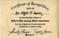 Who's Who Certificate of Recognition