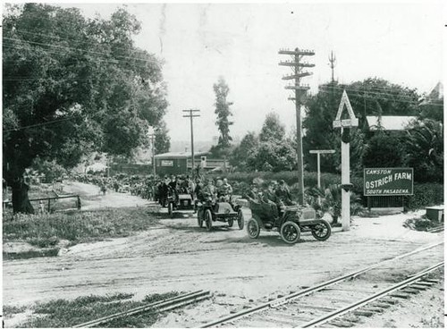 Cawston Ostrich Farm Factory and Pacific Electric Tracks