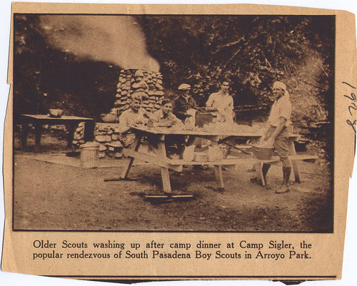 Boy Scouts at Camp Sigler in Arroyo Seco Park