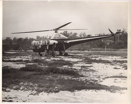 Los Angeles Airways Helicopter Delivering U.S. Mail in Arroyo