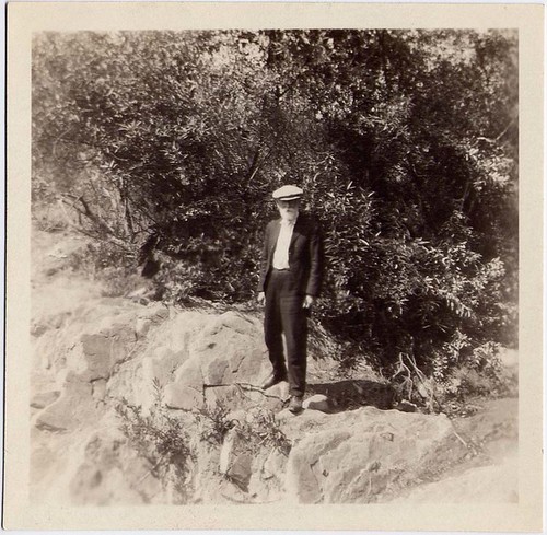 Bearded Man on Rocks in the Arroyo Seco