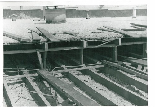 Rafters and Joists Looking to the Police Department, City Jail, Holton Contractor