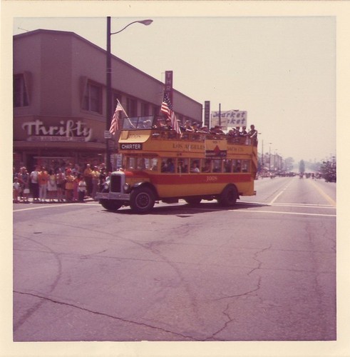 Girl Scouts' Parade: Loaded Double Decker Bus