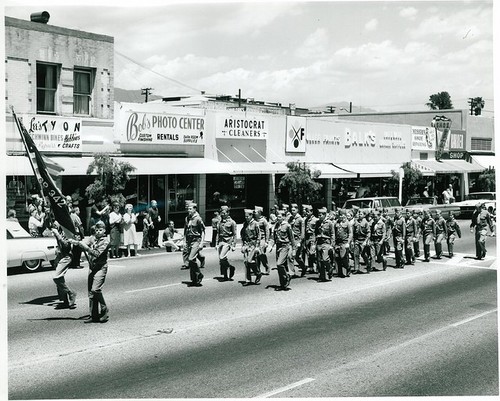 Scout Day Parade: Troop 342 Marching West on Mission