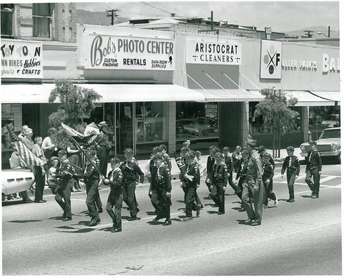 Scout Day Parade: Boy Scout Troop Marching West on Mission