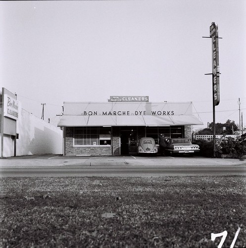 Bon Marche Cleaners/Dye Works, Man Getting in Car