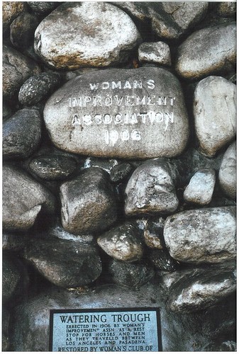 1975 Slide Show: Cultural Landmarks of South Pasadena: Watering Trough Plaques, North Side