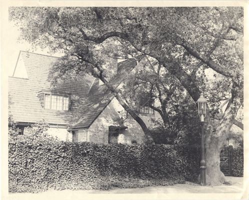 Front Entrance and Circular Driveway of House