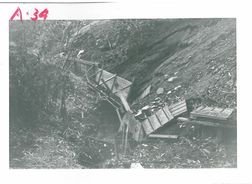 Downed Fence at Bottom of Hillside