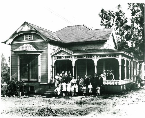 Nambu and Otake Families in Front of Their New House