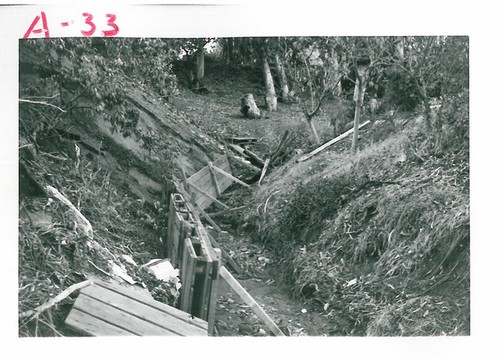 Destroyed Fence in Flood Area