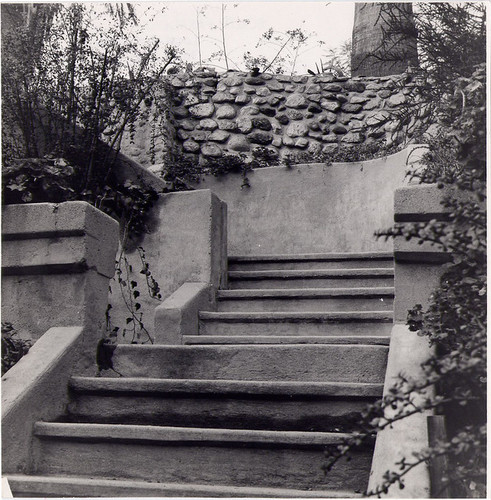 Old Concrete Steps and Wall of Raymond Hotel