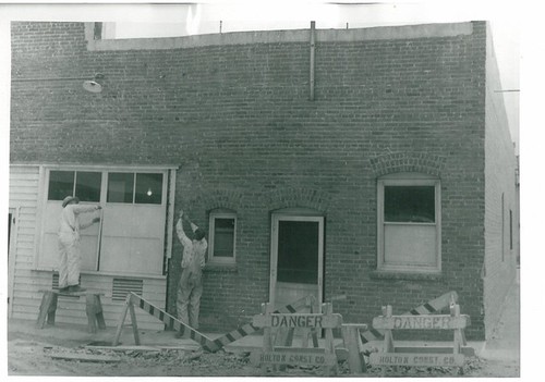 Removing Wood Wall - City Jail - Ed. Holton, Contractor