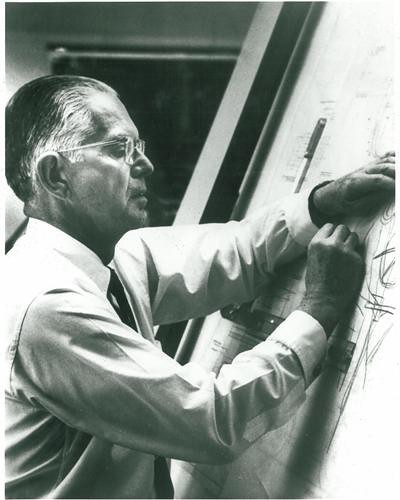 Henry Dreyfuss Working in South Pasadena Studio