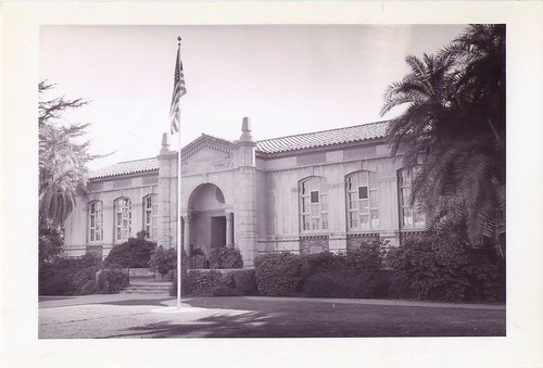 Library Community Room with Flag