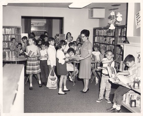 Librarian Viola Sirolos with Children