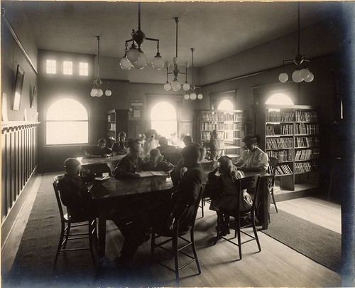 Patrons in Reading Room