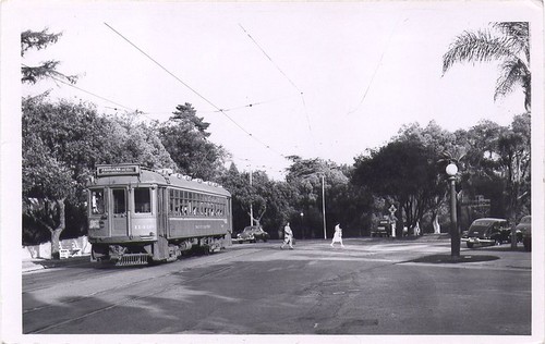 Pacific Electric Car #1140 at Huntington Hotel, Pasadena