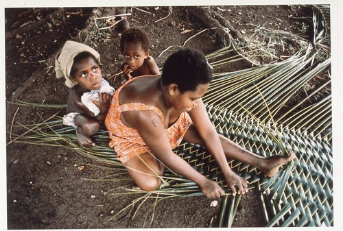 Weaving floor mats together