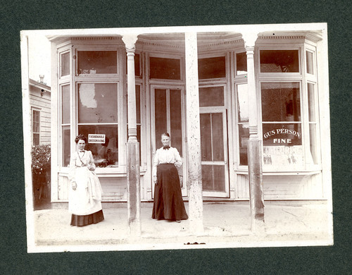 Two Ladies in Front of Oak Street Store in Ventura