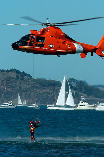 Sdasm imageuscg dolphin HH-65A HH-65 helocipter SAR "search rescure" "open water" demo swimmer demostartio