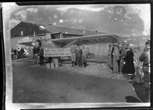 Morrow_0388 Spirit of St Louis at Rockwell Field just before take-off for non-stop flight to St Louis (see print Morrow_0020)