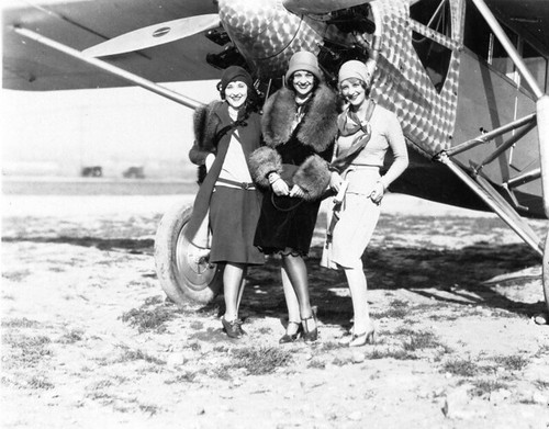 Ryan Brougham B-1 Ann Christy, Sally Eilers, Flora Bramley, WAMPAS Baby Stars, Rogers Field Los Angeles