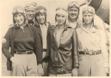 Melba Garby and other women aviator day of receivng licenses