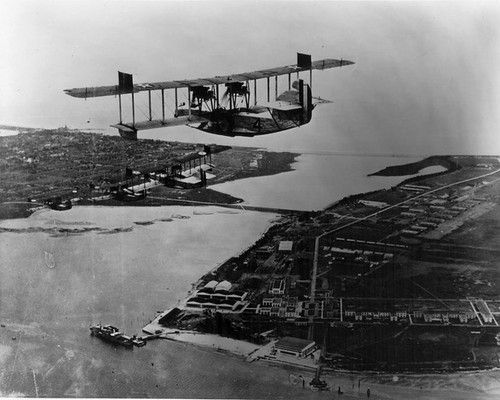 F5L over San Diego 1920 US Navy Photo